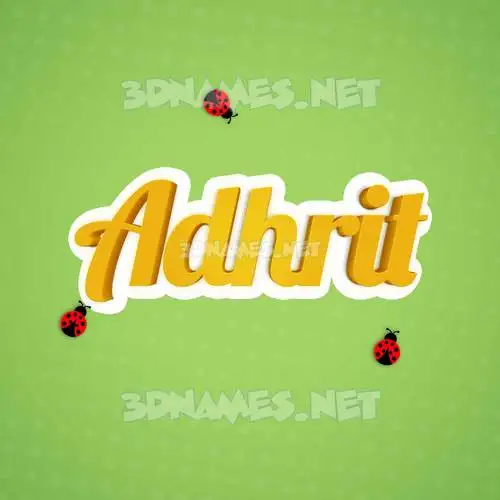 adhrit in Ladybugs style - 3D name wallpaper