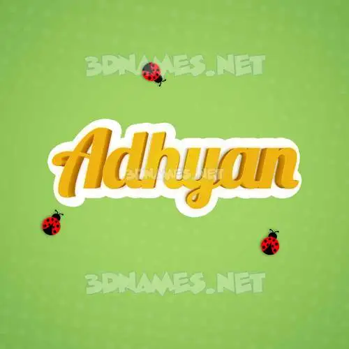 adhyan in Ladybugs style - 3D name wallpaper