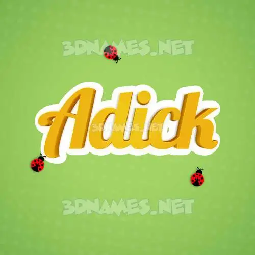adick in Ladybugs style - 3D name wallpaper