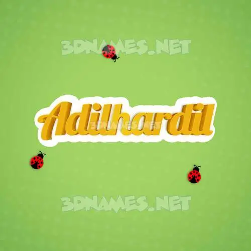 adilhardil in Ladybugs style - 3D name wallpaper