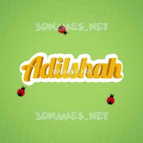adilshah in Ladybugs style - 3D name wallpaper