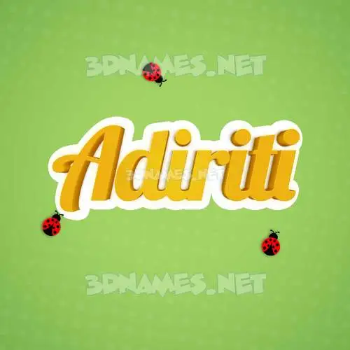 adiriti in Ladybugs style - 3D name wallpaper