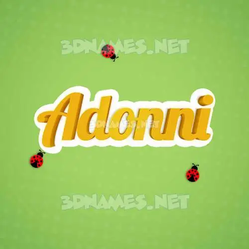 adonni in Ladybugs style - 3D name wallpaper