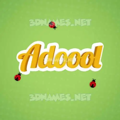 adoool in Ladybugs style - 3D name wallpaper