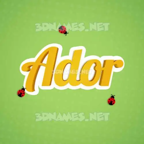 ador in Ladybugs style - 3D name wallpaper