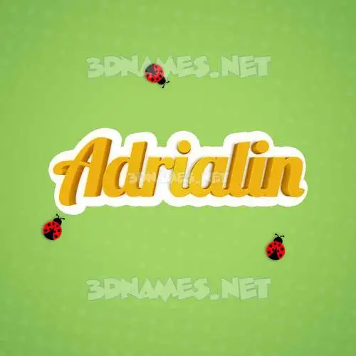 adrialin in Ladybugs style - 3D name wallpaper