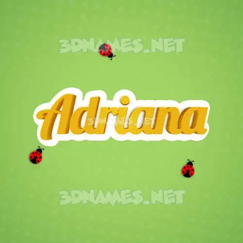 adriana in Ladybugs style - 3D name wallpaper