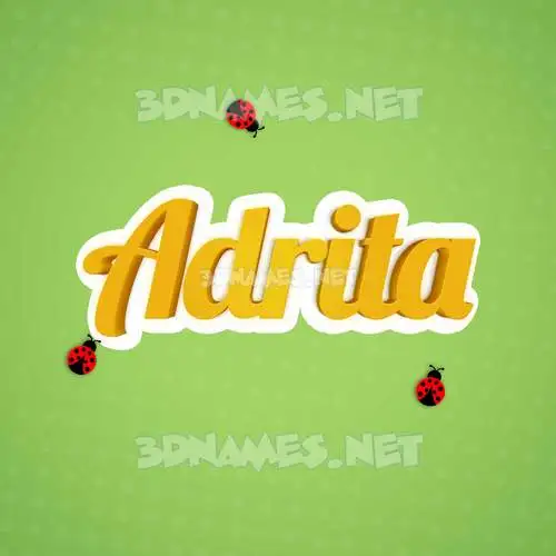 adrita in Ladybugs style - 3D name wallpaper adrita in Ladybugs style - 3D name wallpaper