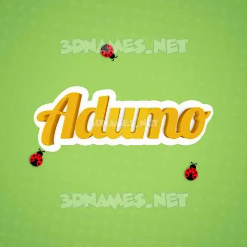 adumo in Ladybugs style - 3D name wallpaper