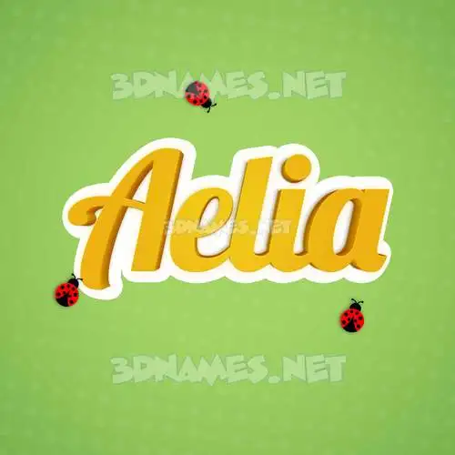 aelia in Ladybugs style - 3D name wallpaper