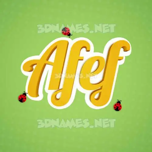 afef in Ladybugs style - 3D name wallpaper