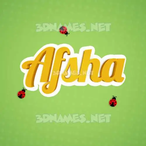 afsha in Ladybugs style - 3D name wallpaper afsha in Ladybugs style - 3D name wallpaper