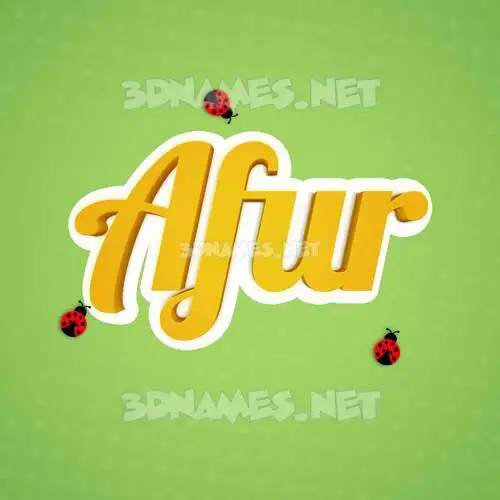 afur in Ladybugs style - 3D name wallpaper afur in Ladybugs style - 3D name wallpaper