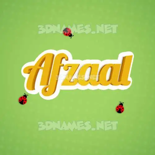afzaal in Ladybugs style - 3D name wallpaper