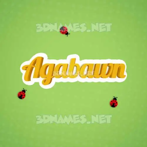 agabawn in Ladybugs style - 3D name wallpaper agabawn in Ladybugs style - 3D name wallpaper