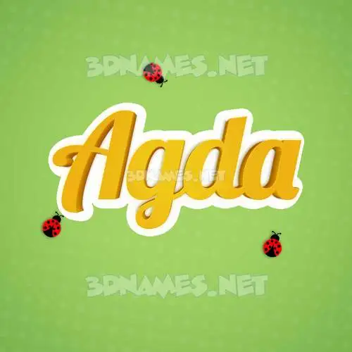 agda in Ladybugs style - 3D name wallpaper