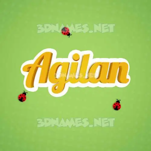agilan in Ladybugs style - 3D name wallpaper