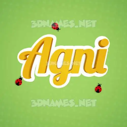 agni in Ladybugs style - 3D name wallpaper
