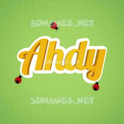 ahdy in Ladybugs style - 3D name wallpaper ahdy in Ladybugs style - 3D name wallpaper