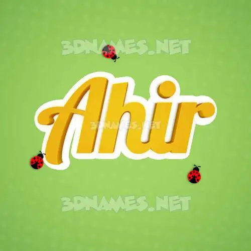 ahir in Ladybugs style - 3D name wallpaper