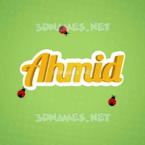ahmid in Ladybugs style - 3D name wallpaper