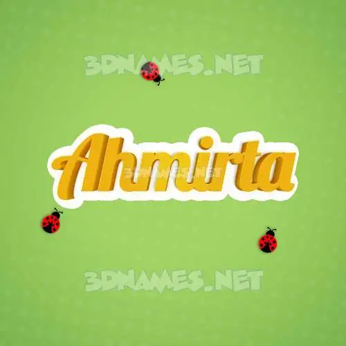 ahmirta in Ladybugs style - 3D name wallpaper