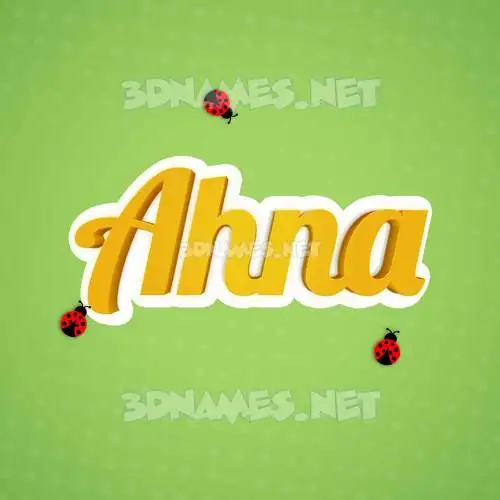 ahna in Ladybugs style - 3D name wallpaper