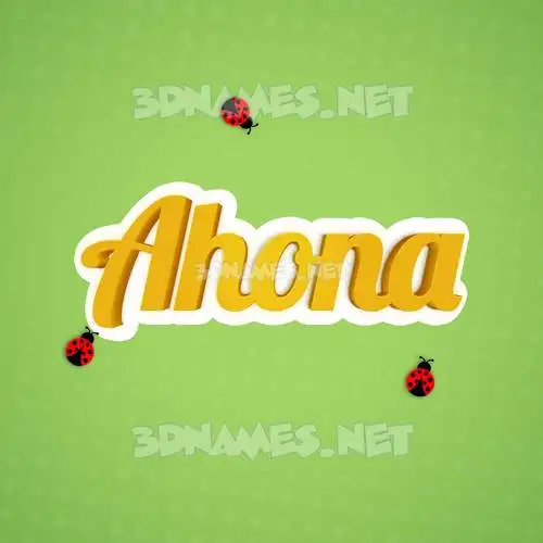 ahona in Ladybugs style - 3D name wallpaper