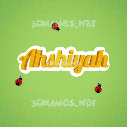 ahshiyah in Ladybugs style - 3D name wallpaper