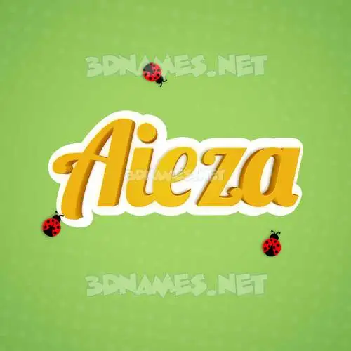 aieza in Ladybugs style - 3D name wallpaper