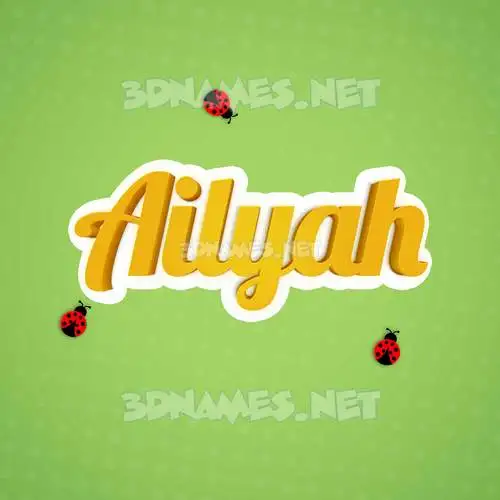 ailyah in Ladybugs style - 3D name wallpaper ailyah in Ladybugs style - 3D name wallpaper