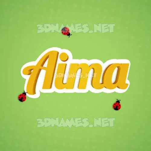 aima in Ladybugs style - 3D name wallpaper
