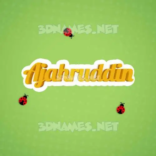 ajahruddin in Ladybugs style - 3D name wallpaper