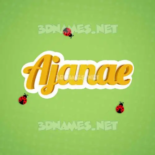 ajanae in Ladybugs style - 3D name wallpaper