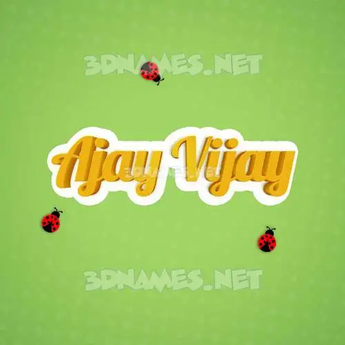 ajay vijay in Ladybugs style - 3D name wallpaper
