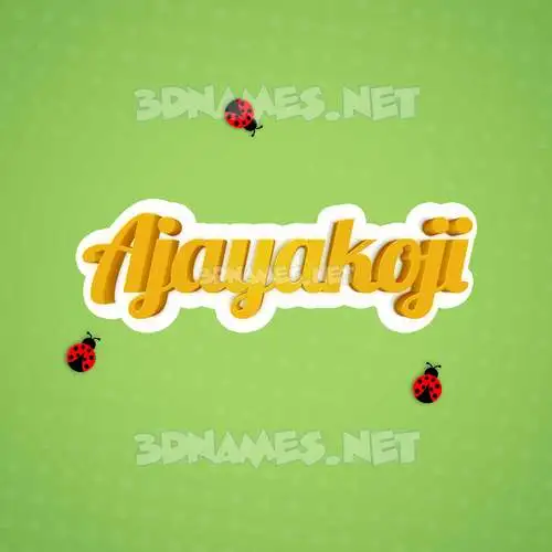 ajayakoji in Ladybugs style - 3D name wallpaper ajayakoji in Ladybugs style - 3D name wallpaper