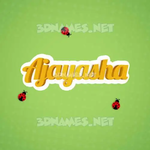ajayasha in Ladybugs style - 3D name wallpaper