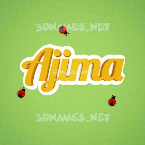 ajima in Ladybugs style - 3D name wallpaper