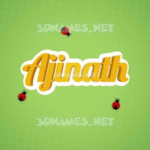 ajinath in Ladybugs style - 3D name wallpaper