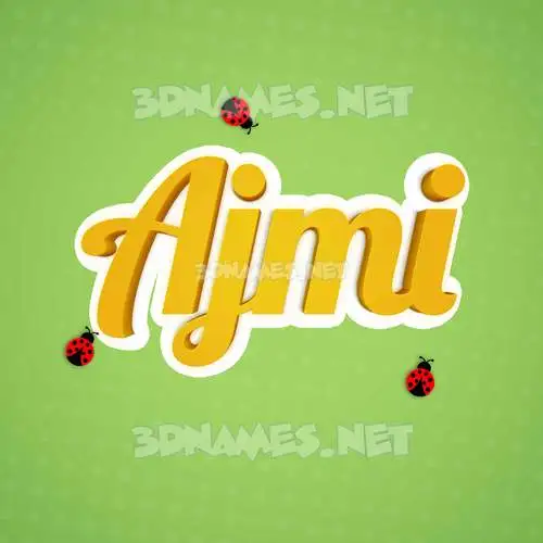 ajmi in Ladybugs style - 3D name wallpaper