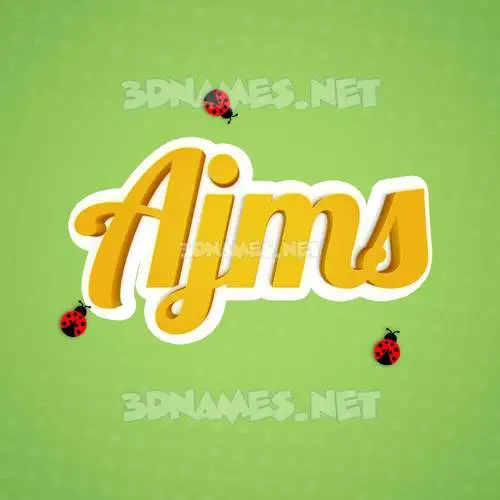 ajms in Ladybugs style - 3D name wallpaper