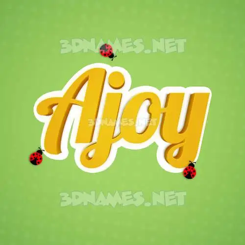 ajoy in Ladybugs style - 3D name wallpaper