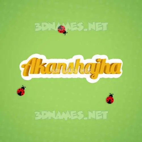 akanshajha in Ladybugs style - 3D name wallpaper