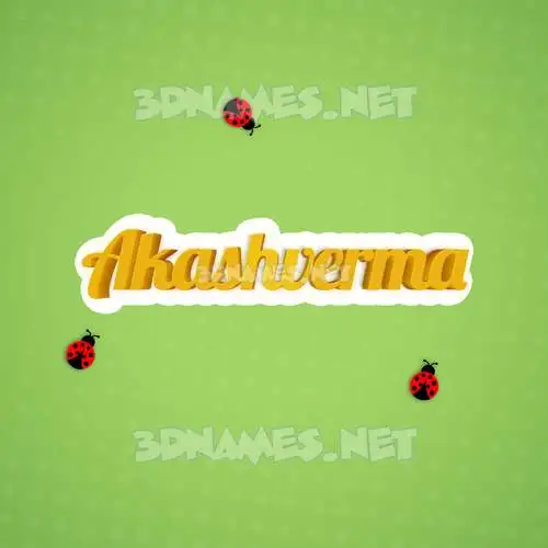 akashverma in Ladybugs style - 3D name wallpaper