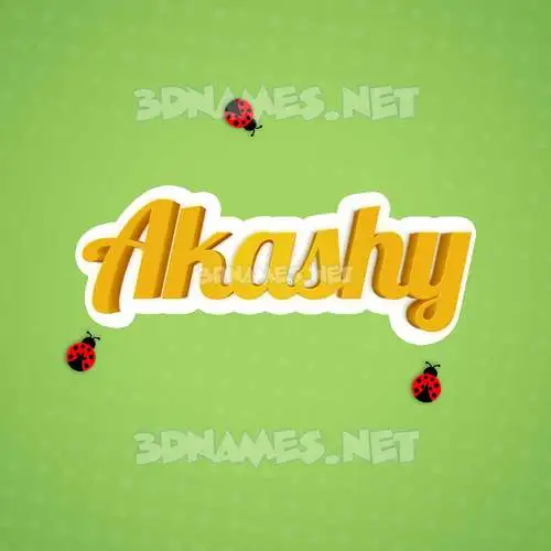 akashy in Ladybugs style - 3D name wallpaper
