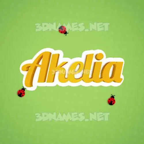 akelia in Ladybugs style - 3D name wallpaper