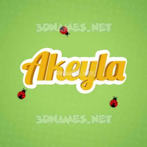 akeyla in Ladybugs style - 3D name wallpaper