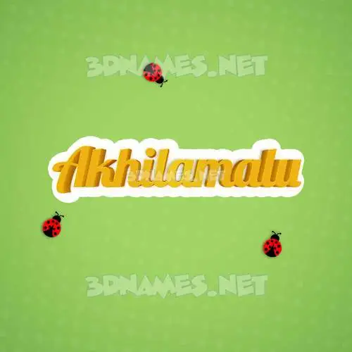 akhilamalu in Ladybugs style - 3D name wallpaper