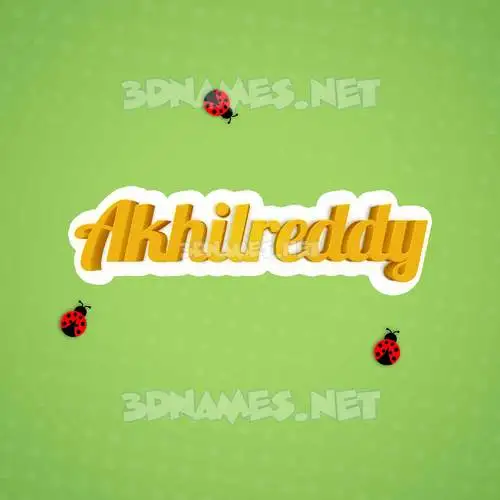 akhilreddy in Ladybugs style - 3D name wallpaper