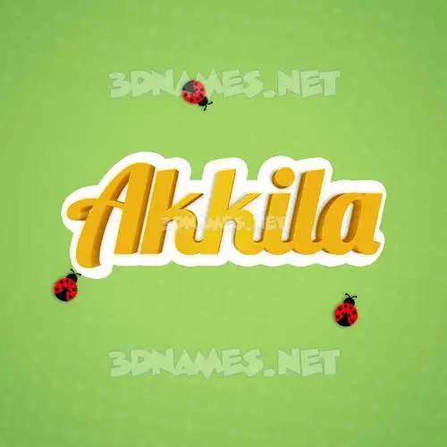 akkila in Ladybugs style - 3D name wallpaper